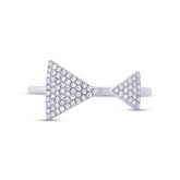 0.21ct 14k White Gold Diamond Triangle Lady's Ring